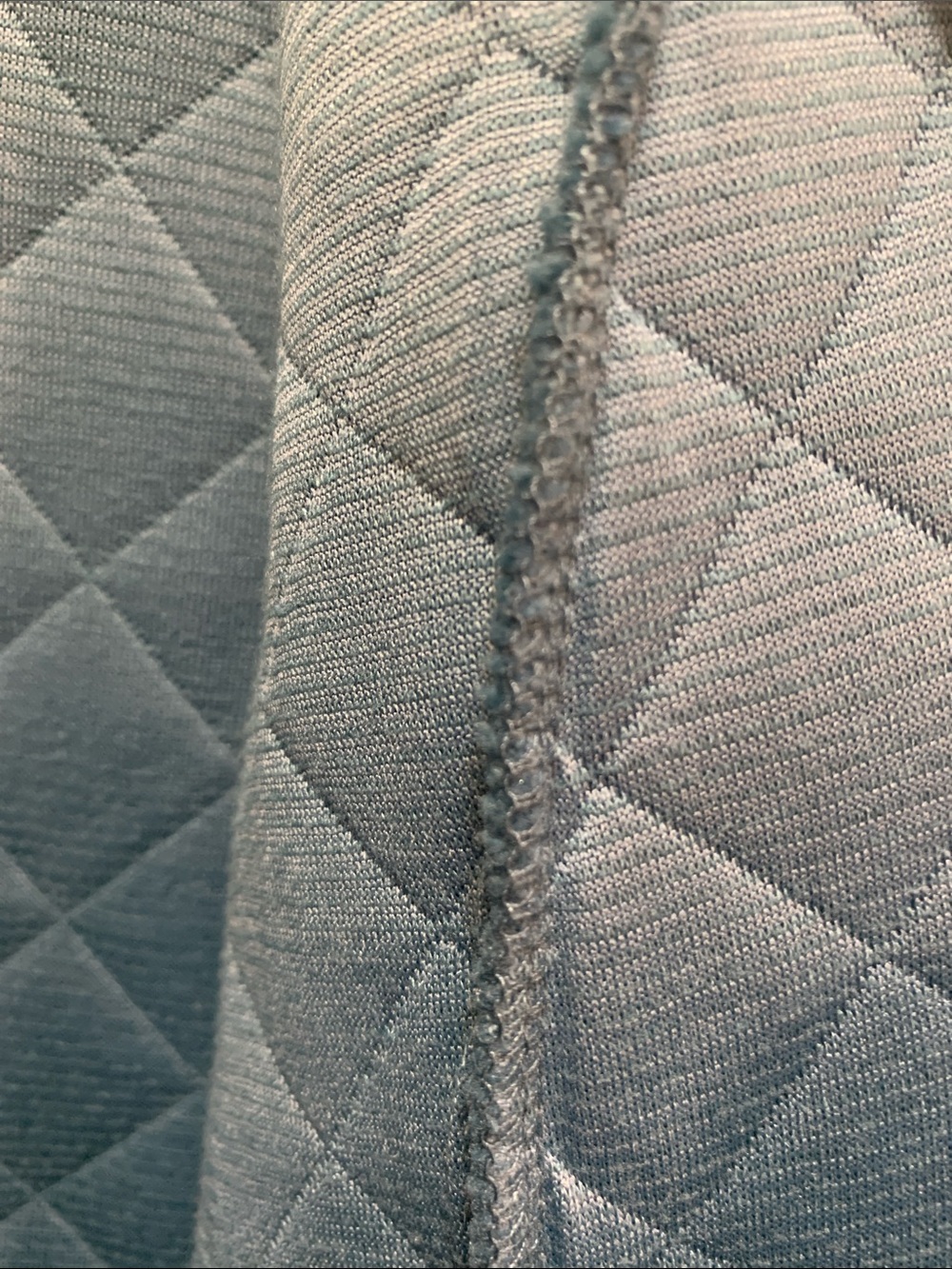 Cristian Siriano 3x Quilted Hooded Coatigan in Teal Blue - Picture 8 of 9
